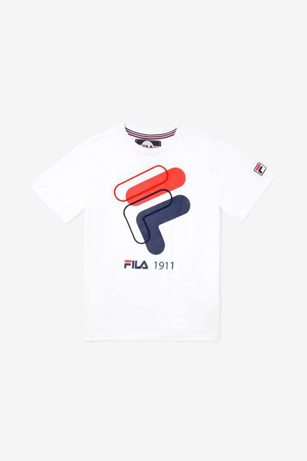 Camisetas Fila Rapaz Branco - Fila Kids 3D White Portugal Lojas,SWXM-25187